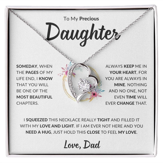 18th birthday gift for Daughter, Forever Love Neckalace, Gift for Daughter 21st birthday, Wedding Day Gift for Daughter From Dad