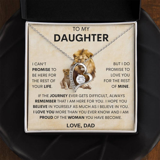 18th birthday gift for Daughter, Forever Love Necklace, Gift for Daughter 21st birthday, Wedding Day Gift for Daughter From Dad