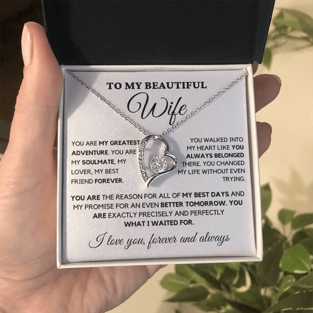 You are my greatest adventure Forever Love Necklace for Wife