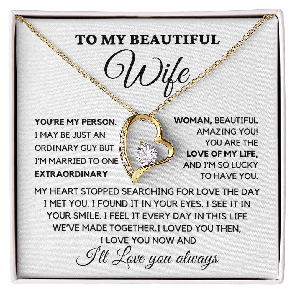 You're my Person Forever Love Necklace For wife