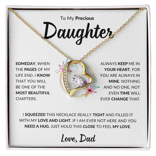 18th birthday gift for Daughter, Forever Love Neckalace, Gift for Daughter 21st birthday, Wedding Day Gift for Daughter From Dad