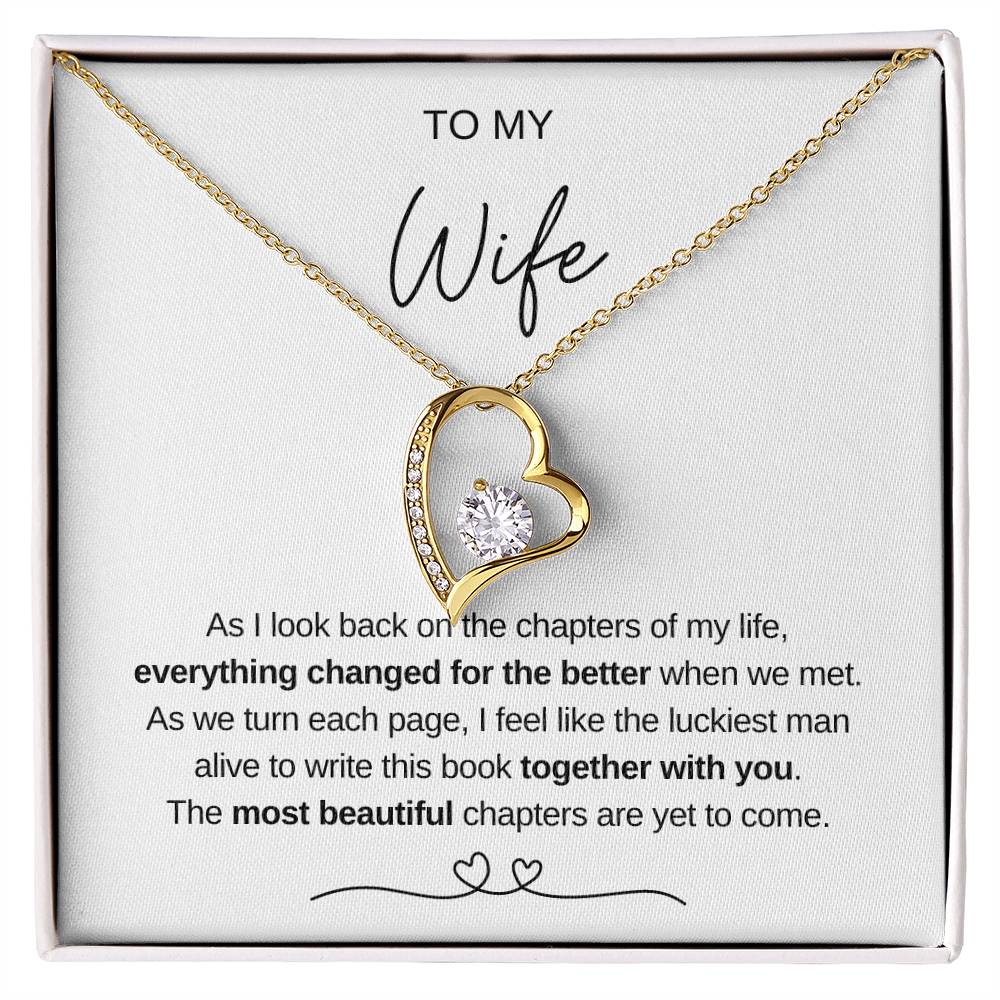 To My Wife Forever Love Necklace Beautiful Chapters