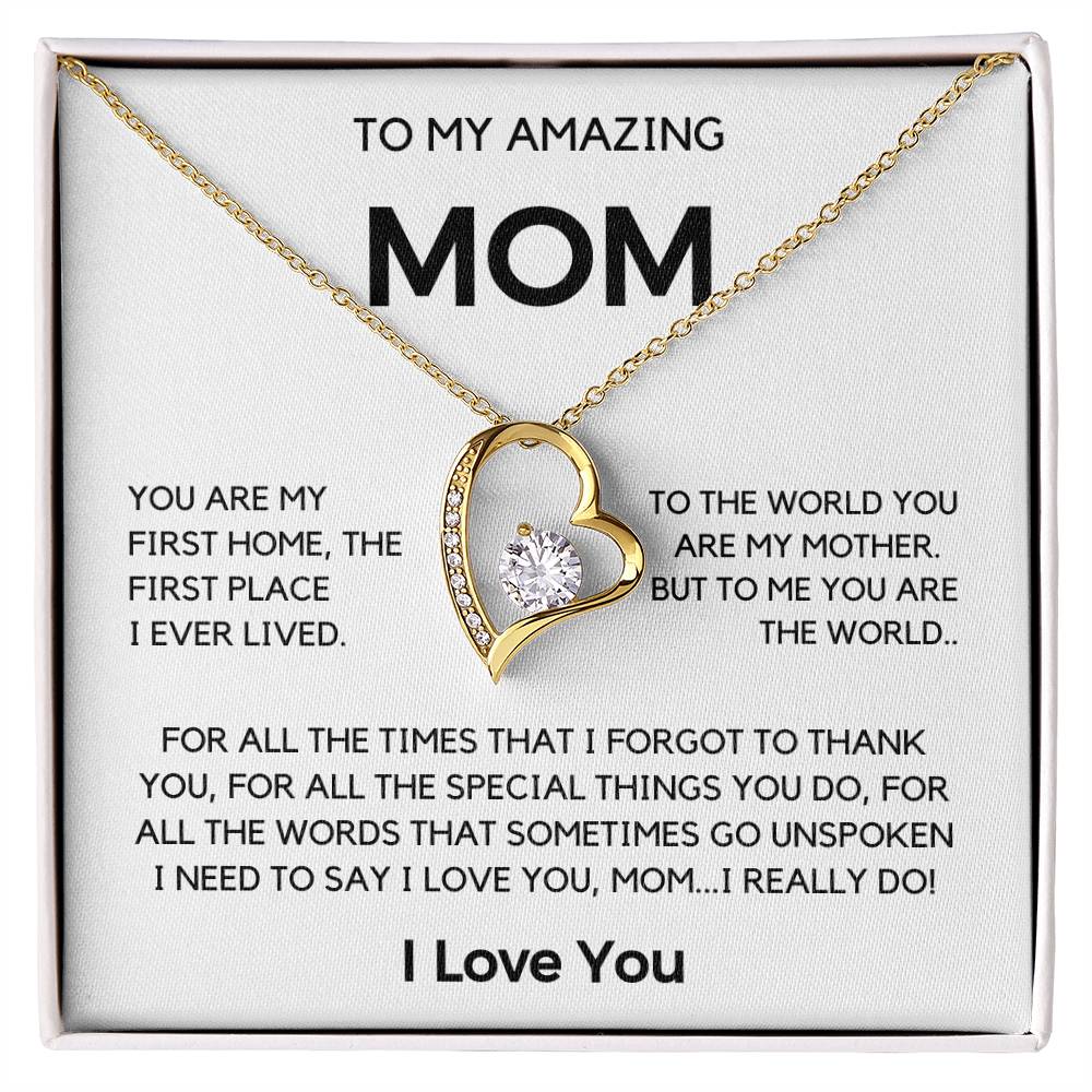 To my Mom - My First Home Forever Love Necklace