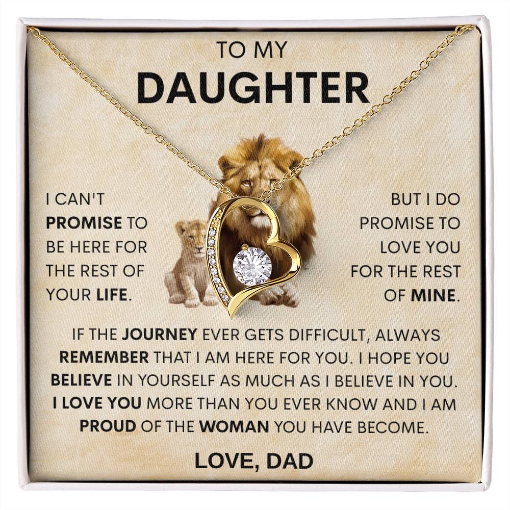 18th birthday gift for Daughter, Forever Love Necklace, Gift for Daughter 21st birthday, Wedding Day Gift for Daughter From Dad