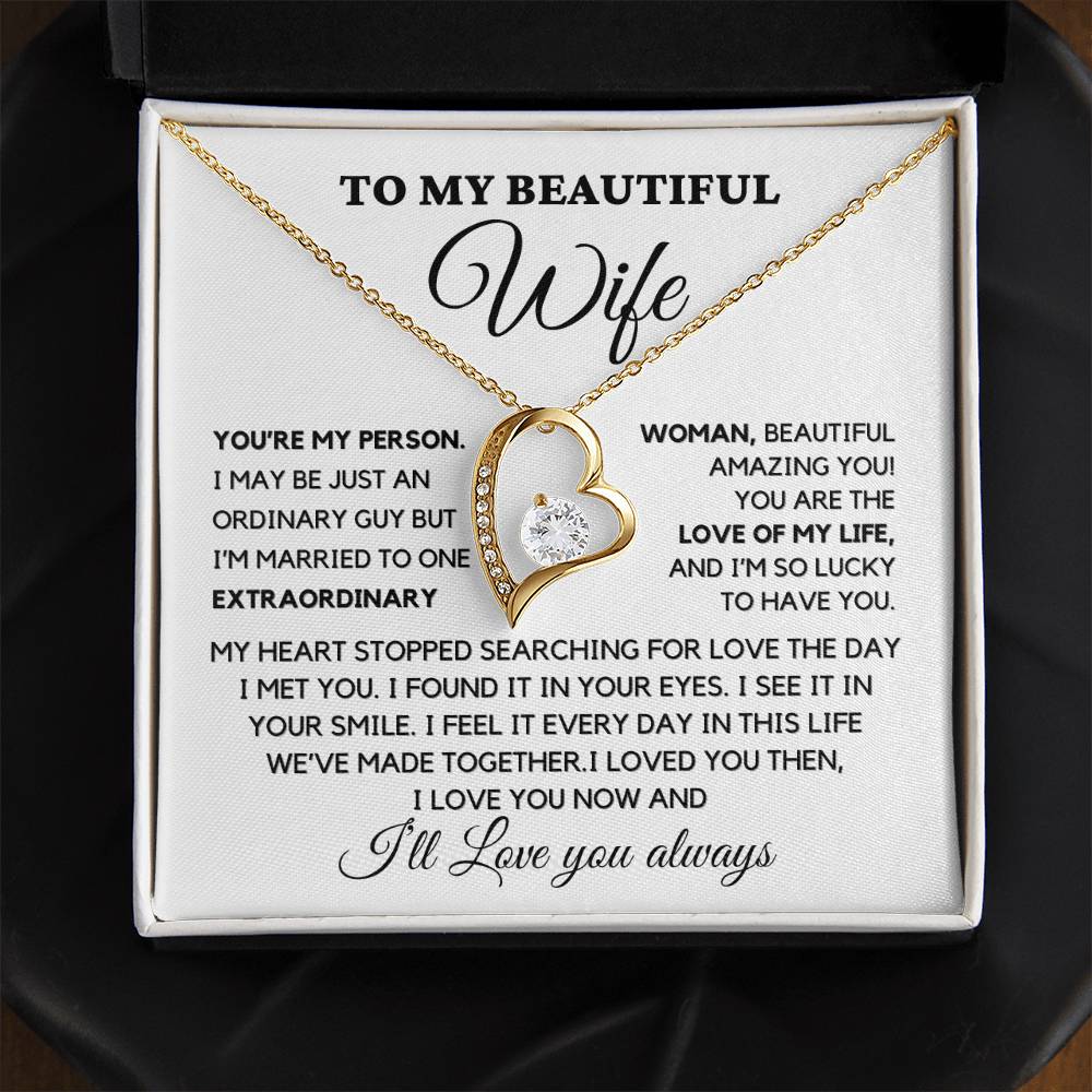 You're my Person Forever Love Necklace For wife