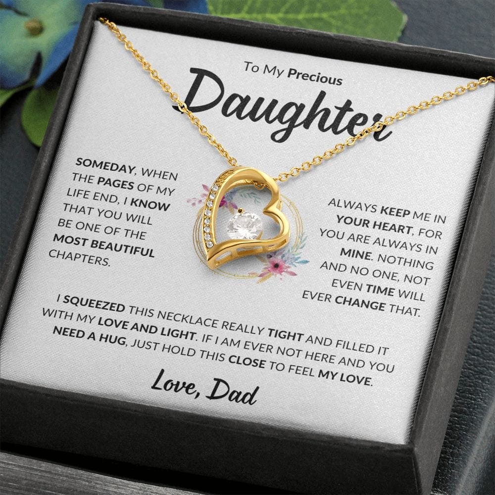18th birthday gift for Daughter, Forever Love Neckalace, Gift for Daughter 21st birthday, Wedding Day Gift for Daughter From Dad