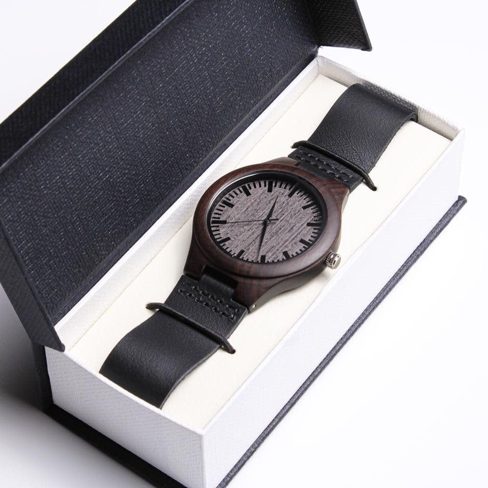 Birthday Gift Engraved Wood Watch Gift for Boyfriend, Brother, Dad, Stepdad, Personalized Name Watch, Sentimental Customized Birthday Gift