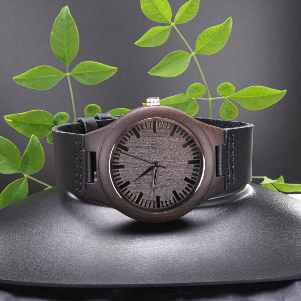 Birthday Gift Engraved Wood Watch Gift for Boyfriend, Brother, Dad, Stepdad, Personalized Name Watch, Sentimental Customized Birthday Gift