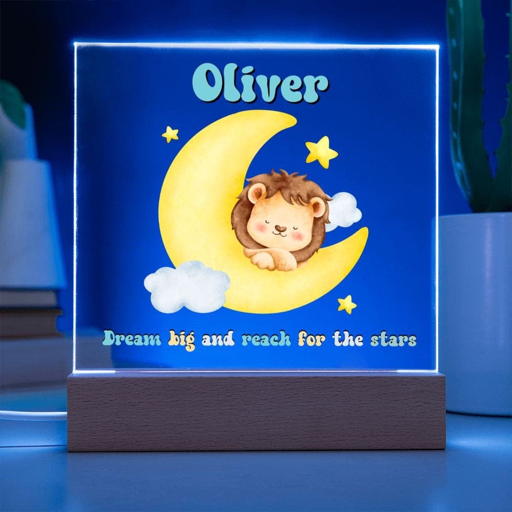 Personalized Night Light with Moon & stars, Сustom Name Night Light, Kids Room Lamp,Custom name light Personalized night light for Children
