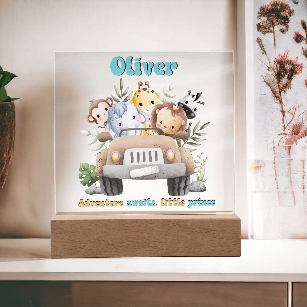 Jungle Theme personalized night light, Kids room Decor, Baby Shower gifts, Kids room lamp, Custom name light personalized children's night