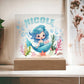 Mermaid Nightlights for kids, Personalization Night Light, Nursery Decor, Kids Room Decor, Personalized Gift, Nursery Theme, Baby Room Decor