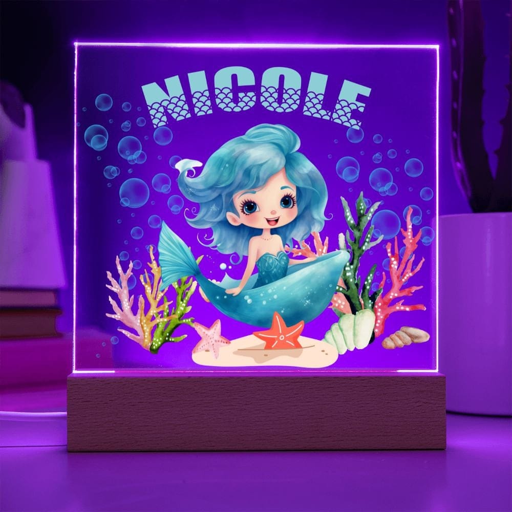 Mermaid Nightlights for kids, Personalization Night Light, Nursery Decor, Kids Room Decor, Personalized Gift, Nursery Theme, Baby Room Decor