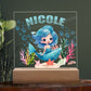 Mermaid Nightlights for kids, Personalization Night Light, Nursery Decor, Kids Room Decor, Personalized Gift, Nursery Theme, Baby Room Decor