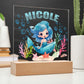 Mermaid Nightlights for kids, Personalization Night Light, Nursery Decor, Kids Room Decor, Personalized Gift, Nursery Theme, Baby Room Decor