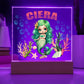 Mermaid Personalized Night Light Nursery Decor,Сustom Name Night Light,Mermaid Ocean night light Children's night light Baby LED nightlight
