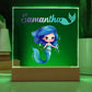 Mermaid Kids Personalized Acrylic Night Light,Perfect Birthday Gift for Girls,Custom Name  Led Kids Bedroom Decor, Ocean theme nursery decor