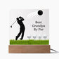 Fathers Day Gift Golf, Best Grandpa By Par Golf Acrylic Plaque, Personalized Gift For Dad, Golf Gift For Men, Fathers Day Gift For Grandpa