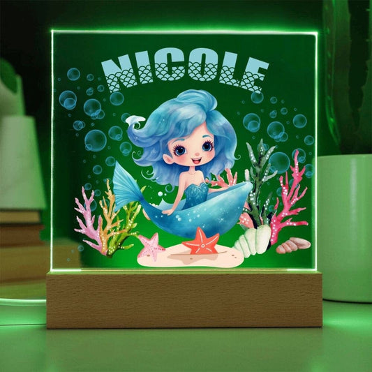 Mermaid Nightlights for kids, Personalization Night Light, Nursery Decor, Kids Room Decor, Personalized Gift, Nursery Theme, Baby Room Decor