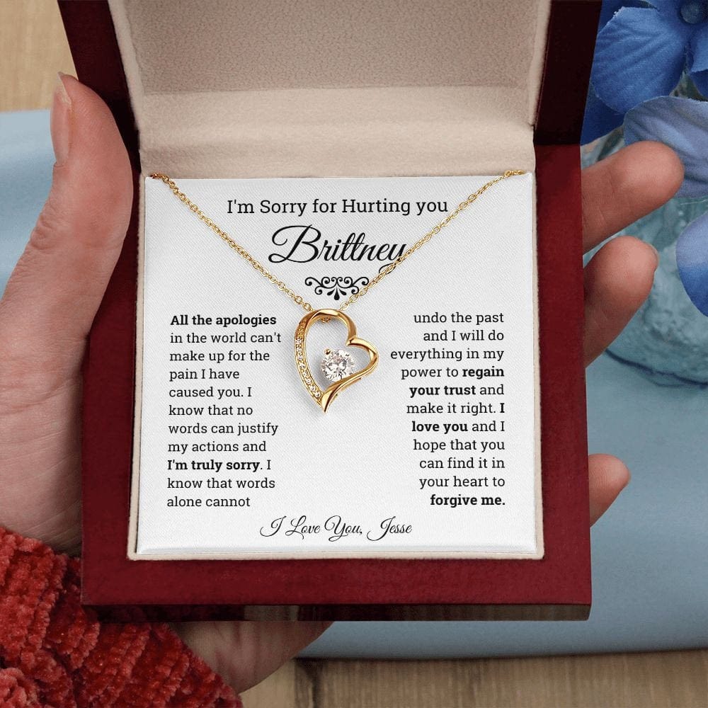 I'm Sorry Gift Forever Love Necklace, Apology Gift for her