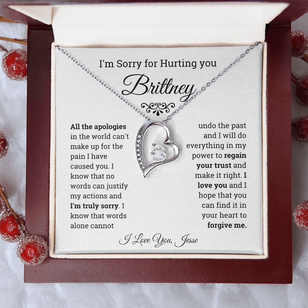 I'm Sorry Gift Forever Love Necklace, Apology Gift for her