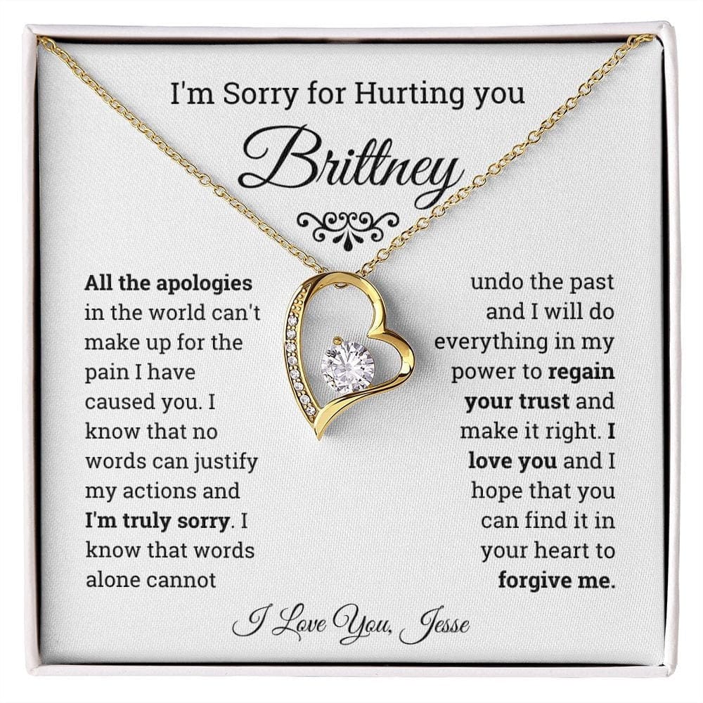 I'm Sorry Gift Forever Love Necklace, Apology Gift for her