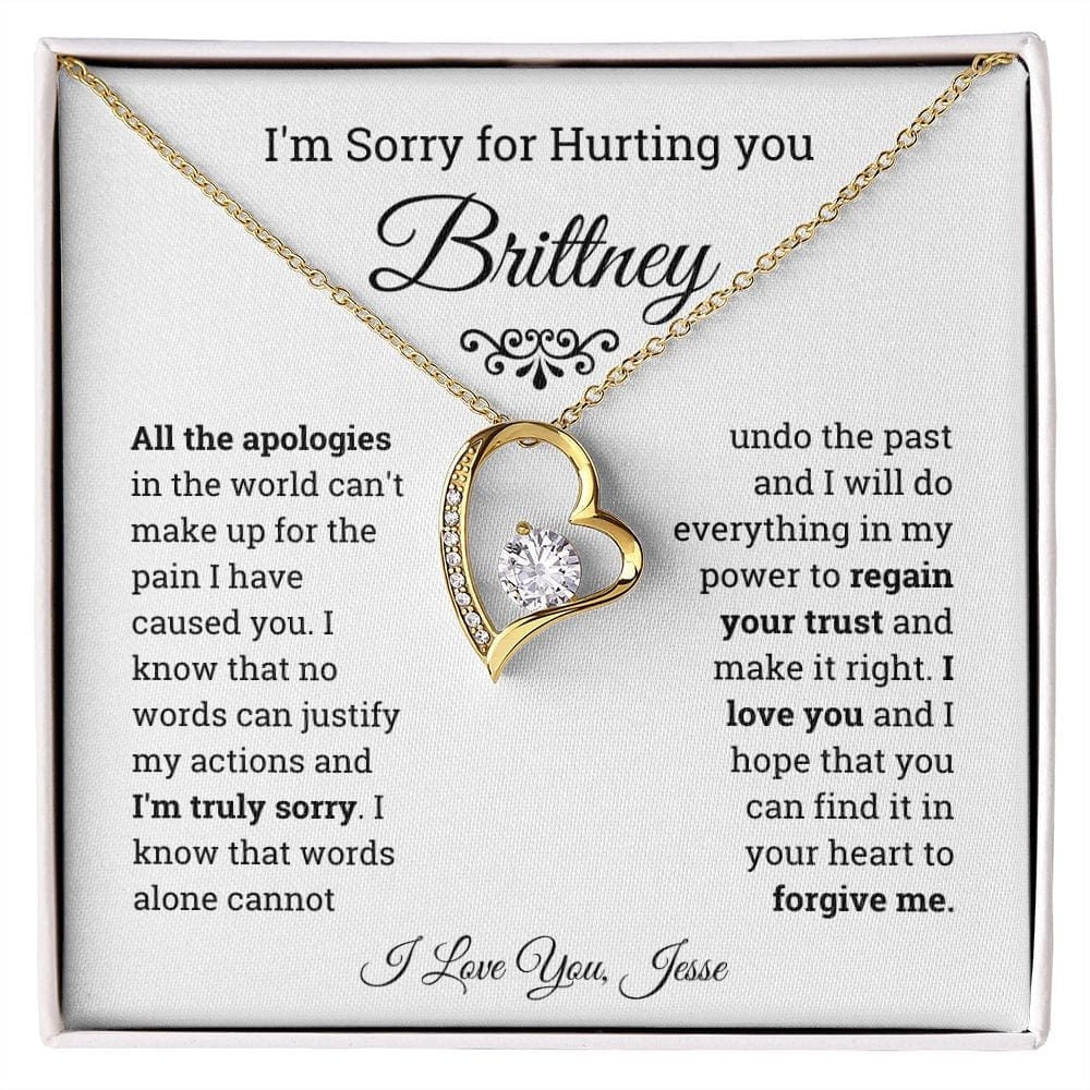I'm Sorry Gift Forever Love Necklace, Apology Gift for her