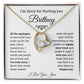 I'm Sorry Gift Forever Love Necklace, Apology Gift for her, Sorry Poem, Forgiveness Gift, Thinking of You, Missing You, Break up gift