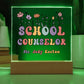 School Counselor Desk Sign,Guidance Counselor Office Decor,Personalized acrylic desk,Custom Office Decor , New Job Gift, Desk Name Plate LED