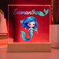 Mermaid Kids Personalized Acrylic Night Light,Perfect Birthday Gift for Girls,Custom Name  Led Kids Bedroom Decor, Ocean theme nursery decor