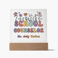 School Counselor Desk Sign,Guidance Counselor Office Decor,Personalized acrylic desk,Custom Office Decor , New Job Gift, Desk Name Plate LED