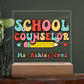 School Counselor Desk Sign,Guidance Counselor Office Decor,Personalized acrylic desk,Custom Office Decor , New Job Gift, Desk Name Plate LED