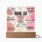 Daily She is Affirmations Acrylic Plaque Daily reminders LED Light Decor Mental Health Well being Art Motivational Decor Self Love