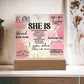 Daily She is Affirmations Acrylic Plaque Daily reminders LED Light Decor Mental Health Well being Art Motivational Decor Self Love