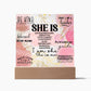 Daily She is Affirmations Acrylic Plaque Daily reminders LED Light Decor Mental Health Well being Art Motivational Decor Self Love