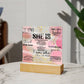 Daily She is Affirmations Acrylic Plaque Daily reminders LED Light Decor Mental Health Well being Art Motivational Decor Self Love