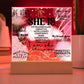 Daily She is Affirmations Acrylic Plaque Daily reminders LED Light Decor Mental Health Well being Art Motivational Decor Self Love