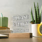 Please Be Mindful Of The Energy You Bring Into This Space acrylic Plaque Sign Be Mindful Positive Energy Sign for the office Back To School
