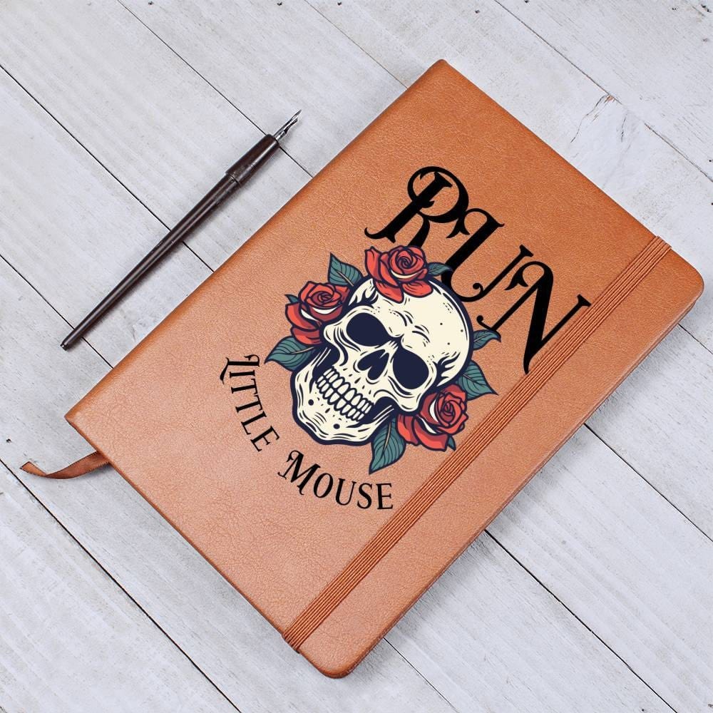 Run Little Mouse Personalized Vegan Leather Journal BookTok Merch Run Little Mouse Smut Reader Smutty Book Lover Gift Cat and Mouse Journal