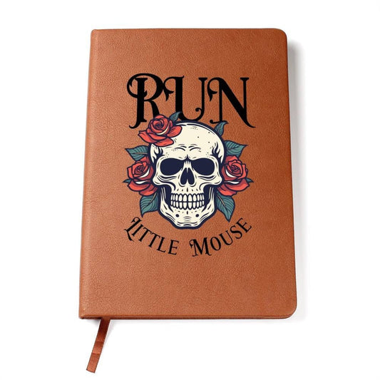 Run Little Mouse Personalized Vegan Leather Journal BookTok Merch Run Little Mouse Smut Reader Smutty Book Lover Gift Cat and Mouse Journal
