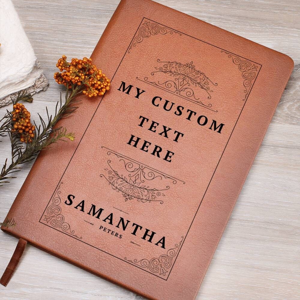 Personalized Vegan Leather Journal For Women Vintage Style Hardcover Novelty Secret Diary Gift For Her Unique Custom Wedding Gift for Couple