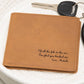 Fishing Gift Personalized Boyfriend Leather Wallet Husband Gift Fisherman Wallet Funny Anniversary Gift Bride Gift to Groom on wedding day
