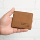 Fishing Gift Personalized Boyfriend Leather Wallet Husband Gift Fisherman Wallet Funny Anniversary Gift Bride Gift to Groom on wedding day