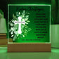 Baptism day gift for boy LED Light Baptism gift for godchild Acrylic Plaque First communion Gift for Godson gift from Godparents