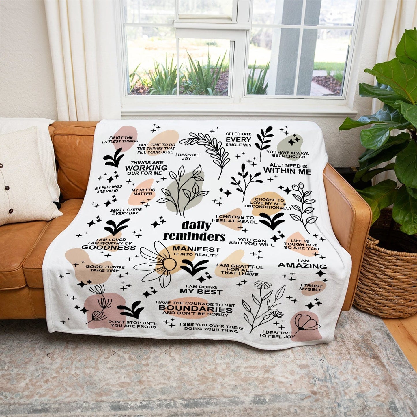 Daily Reminders Positive Affirmations Blanket