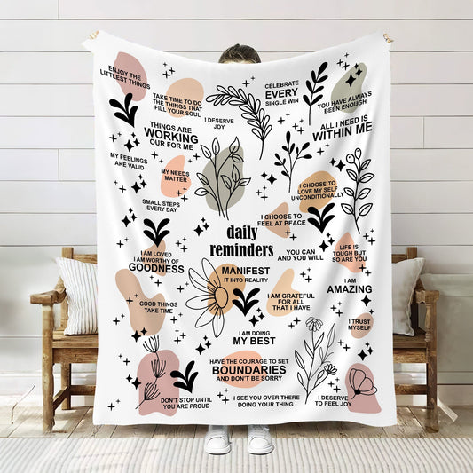 Daily Reminders Positive Affirmations Blanket