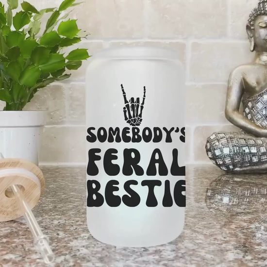 I'd Shank a bitch for you right funny Iced Coffee Cup Personalized Bestie Frosted Beer glass with Bamboo Lid Bestie Gifts for best friend