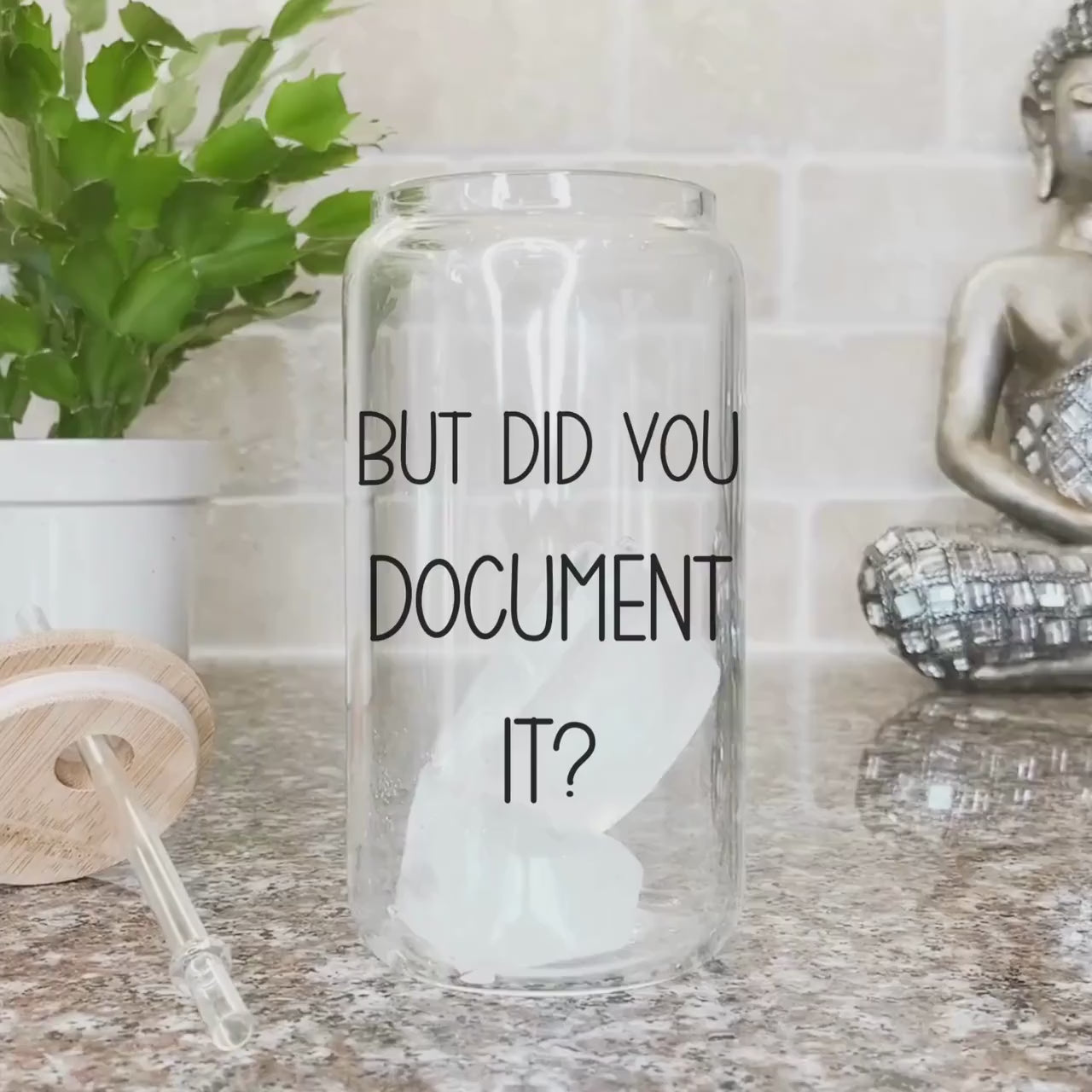 But did you document it? Human Resources Iced Coffee Cup HR Funny Frosted Tumbler with Straw HR department Office humor Beer Glass gift