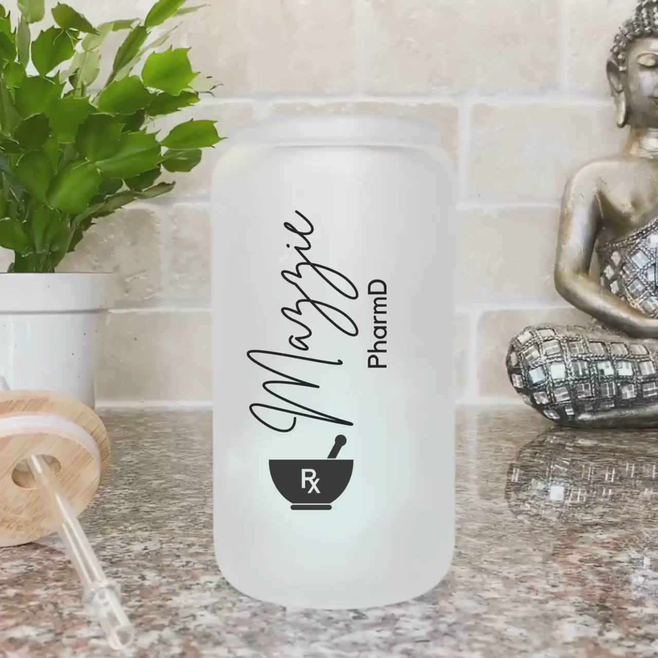 Pharmacy Technician Gifts Personalized Pharmacy Student Ice Coffee Cup Pharmacy Tech Gift Cup Pharmacist Gift Glass Tumbler Pharmacy Week