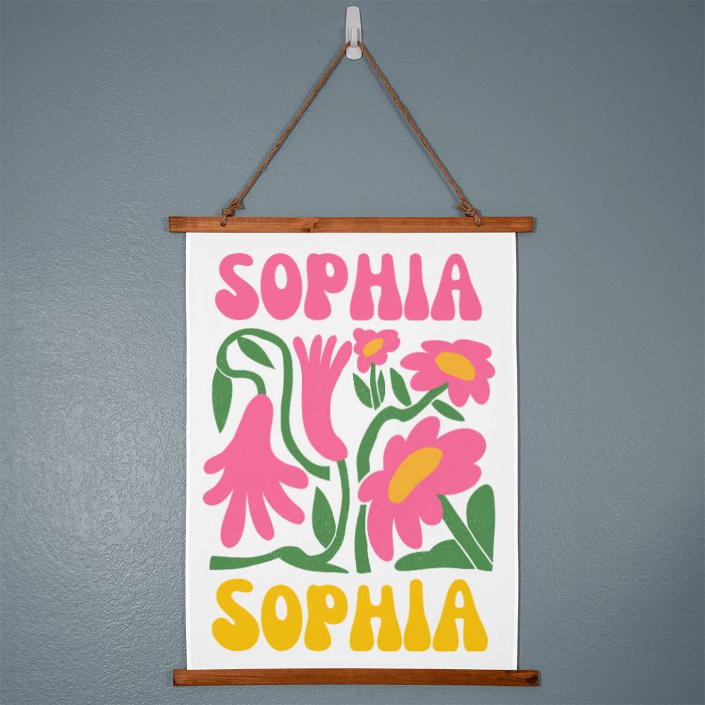 Custom Retro Matisse Style Wall Tapestry Personalized Name Wall Hanging Tapestry