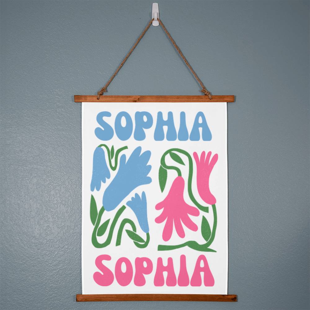 Custom Retro Matisse Style Wall Tapestry Personalized Name Wall Hanging Tapestry